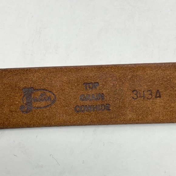 Justin Womens Ladies Top Grain Cowhide Brown Leather Belt 343A - Picture 12 of 15